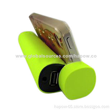 Portable power bank,3,500mAh combined with cylindrical subwoofer mini speaker & mobile phone stander